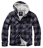 Brandit Lumberjacket Hooded, Black/Grey, Größe XL