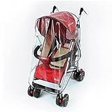 Roysmart Universal Regenschutz für Kinderwagen, Regenverdeck Regenhaube für Buggy - Einfache Montage an jedem Kinderwagen- Gute Luftzirkulation - Transparent