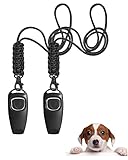 TODREMOU Hundepfeife Rütter Rückruf-Hundepfeifen Hochfrequenz Hunde Pfeifen Pfeife Hund Hundepfeiffe Pfeife Klicker Hundeklicker Set Clicker Hundetraining Clickertraining Für Hunde… (schwarz 2 stücke)