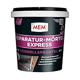 MEM Blitz-Mörtel, Extrem schnell erhärtender Zementmörtel, Speziell für Schnellmontagen, Erreicht Endfestigkeit in nur 15 Minuten, 1 kg, Grau