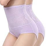 Generic 2 STÜCK Damen Hohe Taille Shapewear Höschen Bauchkontrolle Kolbenheber Body Shaper Panty Damen Schlanke Taille Trainerhose Miederhose Formend Mit Bein