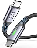 USB C Kabel, INIU 100W [2m] 5A PD QC 4.0 Schnellladekabel USB C auf USB C Kabel, Nylon Geflochten Typ C Datenkabel USB C Handy Ladegerät für Samsung S21 Note 10 iPad Pro MacBook Tablets LG Google