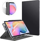 ZtotopCase Schutzhülle für Samsung Galaxy Tab S6 Lite, 10,4 Zoll (2022/2020), intelligente magnetische Rückseite, ultradünn, mit integriertem Stifthalter, für SM-P610N / P613N / P615N / P619N, Schwarz