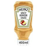 Heinz Mexican Style Spicy Burger Sauce – Hamburger Sauce nach mexikanischer Art in Kopfsteherflasche– 10 x 400 ml