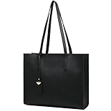 MORGLOVE Handtasche Damen Groß Shopper Tasche Mode Schule Arbeit Freizeit Henkeltasche mit Reißverschluss (A-Black)