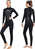 Herren Damen Neoprenanzug 3mm Neopren Full Wetsuit Back Zip AONYIYI Warm Neoprenanzug für Surfen Spearfishing Schnorcheln Kanufahren TaucheranzüGe