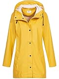 ONLY Damen Regenjacke ONLEllen Regen-Parka mit Kapuze 15234052 Yolk Yellow M