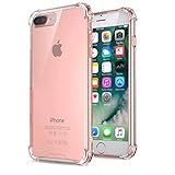 Jenuos iPhone 7 Plus Hülle, iPhone 8 Plus Hülle, Handyhülle Transparent Silikon Schutzhülle Clear Durchsichtige Hülle TPU Bumper Case für iPhone 8 Plus / 7 Plus 5.5' - Transparent (7P-TPU-CL)