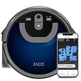 ZACO W450 Wischroboter mit getrennten Frisch- & Schmutzwassertank, bis 80 Min Nass wischen, automatischer Wischer für Hartboden, Holzboden & Parkett, intelligente Navigation, App & Alexa Steuerung