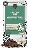 Monstera Erde 20 L - Aus 100% nachwachsenden Rohstoffen - Erde für Monstera Grünpflanzen - Grünpflanzenerde für Monstera Pflanzen