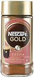 NESCAFÉ GOLD Crema, löslicher Bohnenkaffee, Instant-Kaffee aus erlesenen Kaffeebohnen mit samtiger Crema, koffeinhaltig, 200g