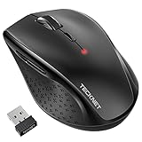 TECKNET Kabellose Maus, 3200 DPI 2.4G Optical Business Funkmaus 6 Einstellbare DPI Wireless Maus mit Nano Empfänger Drahtlose Mäuse für PC Laptop Windows MacBook Linux Büro Zuhause