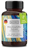 Mönchspfeffer Kapseln 4:1 inkl. Iod und Folsäure [180 Stück] aus hochdosiertem Vitex Agnus Castus (10mg) für Frauen bei Kinderwunsch - ohne Zusätze, Made in Germany, laborgeprüft