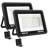 KELINVMI LED-Flutlicht, 200 W, entspricht 1600 W, LED-Stadion-Licht mit Stecker, 6500 K, hohe Helligkeit, Flutlichter für Garage, Veranda, Hinterhof, Garten, Spielplatz (200 W, 2 Stück)