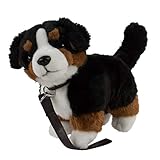 Kuscheltier Berner Sennenhund mit Leine 23 cm braun/schwarz/weiß stehend Plüschhund Teddys Rothenburg by Uni-Toys