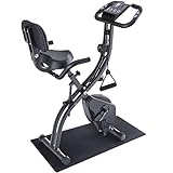 Heimtrainer Fahrrad Klappbar für Zuhause - Sportneer Ergometer Heimtrainer mit 16 Magnetische Widerstandsstufen, Hometrainer Fahrrad, Pulssensor