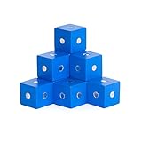 AchidistviQ 10 magnetische Holzbausteine Set DIY Bauset Bauset pädagogisches Konstruktionsspielzeug für Kinder Jungen Mädchen Weihnachten Geburtstag Geschenke Blau