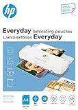 HP Everyday Laminierfolien, DIN A4, 80 Micron, glänzend, transparent, zum Heißlaminieren, 25 Stück, 9154