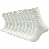 GAWILO 10 Paar Arbeitssocken – Sportsocken – Tennissocken – Freizeitsocken – Damen & Herren (39-42, weiß)