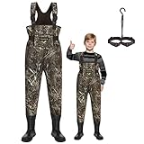 Gonex Kinder Neopren Wathose Anglerhose Hose 100% Wasserdicht, Atmungsaktiv, Isolierte Camo Angeln & Jagd Wathose für Kleinkinder & Kinder, Jungen & Mädchen