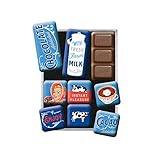 Nostalgic-Art Retro Kühlschrank-Magnete Chocolate Addicted – Geschenk-Idee für Nostalgie-Fans, Magnetset für Magnettafel, 9 Stück, 9