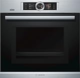 Bosch HNG6764S6 Serie 8 Smarter Einbau-Backofen mit Mikrowellenfunktion, 60 x 60 cm, 800 W, Made in Germany, Pyrolyse Selbstreinigung, Bosch Assist Backeinstellung auf Knopfdruck, Edelstahl