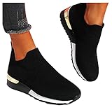 Dasongff Damen Schuhe Slip On Sneakers Freizeit Atmungsaktive Fitness Turnschuhe Plattform Air Leichte Outdoor Walking Schuhe Freizeitschuhe Laufschuhe Halbschuhe Joggingschuhe Running Shoes