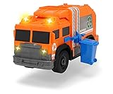 Dickie Toys – Recycle Truck – 30cm großes Müllauto mit beweglicher Tonne, Licht und Sound, für Kinder ab 3 Jahren, Müllabfuhr Spielzeugauto