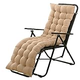 OTBK Sonnenliege-Kissen Verdicktes Weiches Sitzpolster for Chaise Recliner Dick Gepolsterter Lounge-Sessel Loveseat-Liege Patio Indoor-Schaukelstühle (Color : Beige, Size : 165x48cm)