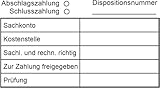 Holzstempel Kontierungsstempel mit Stempelkissen – Custom- (85x55 mm) in verschiedenen Ausführungen, Büro, Buchungsstempel, Holz, Firmenstempel