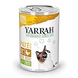 YARRAH Bio Katzenfutter Pate mit Huhn 400 g, 12er Pack (12 x 400 g)