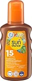 SUNDANCE Sonnenspray Carotin für schöne sommerliche Bräune mit UVA + UVB-Schutz, LSF 15 (Mittel), 200 ml