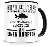 Samunshi® Angel Tasse Fisch - Karpfen Tasse - Angler Geschenke für Männer Angel Zubehör Geschenk für Angler Zubehör