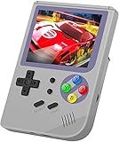 Anbernic Handheld Spielkonsole , RG300 Retro Spielkonsole OpenDingux Tony System Built-in 3007 Klassische Spielkonsole, 3 Zoll HD Bildschirm Portable Spielkonsole (Gray)