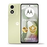 Motorola Moto e14, 2/64 GB, HD+ Display 6,56 Zoll und 90 Hz, Dolby Atmos Sound, Kamera mit IA, Android 14, 5000 mAh Akku mit TurboPower 15, Octa-Core-Prozessor, Dual-SIM, Grün