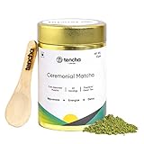 Tencha Mischt zeremoniellen Matcha mit einem kostenlosen Löffel | 30 Portionen | Japanisches Matcha-Grünteepulver | Grüner Tee zur Gewichtsreduktion | Aus Shizouka, Japan bezogen| 30 GR