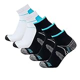 qwea Kompressionssocken Spandex Nylon Atmungsaktiv Workout Damen Herren Muffin Socken Damen (black white2, One Size)