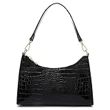 LOVEVOOK Handtaschen Damen Klein Umhängetasche Leder Tasche Tote Bag Shopper Crossbody Bag Schultertasche für Frauen Dating Reisen Party Einkaufe, Schwarz