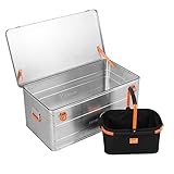 ALUBOX B140 Alukiste 140 Liter Aluminium Transportbox PROMO inkl. alubox Einkaufskorb schwarz