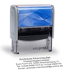 Adressstempel easyprint 3 - mit Wunschtext personalisierbarer, selbstfärbender Namensstempel, Adressstempel oder Firmenstempel - 5 Zeilen - 58x22mm