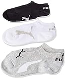 PUMA Unisex Kinder Puma Kids' Bwt Sneaker - Trainer (3 stuks) Socks, White / Grey Black, 31-34 EU