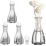 Luxspire Glas Diffusor Flasche, 4 Pack Duft Reed Diffusor Raumduft Flasche Konische Glasflasche Ersatz für Aromaflasche Duftöldiffusor für Schreibtisch Dekoration Heimgebrauch - Grau