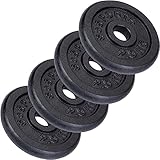 ScSPORTS® 10 kg Hantelscheiben Set 4 x 2,5 kg Gusseisen Gewichtscheiben 30/31 mm Bohrung, Gewichte durch Intertek geprüft + bestanden¹