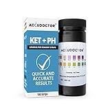 100 Tests Accudoctor Urintest Ketone (KET) + pH Schnelltest Urinanalysestreifen Urinanalyse Urinteststreifen Ketosticks ketogene Diät ph Teststreifen Kit 100 pcs