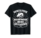 Rette Fische und Bier Angler Geschenk zum Fischen Angeln T-Shirt