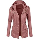 Wintermantel Damen Warm Plüschmantel Strickjacke Reißverschluss Sweatjacke Teddymantel Flauschjacke Causal Loose Steppjacke Funktionjacke Teddy-Fleece Softshelljacke Lässig Hoodie Coat mit Tasche