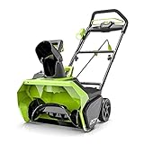 Greenworks Akku-Schneefräse GD40ST (Li-Ion 40V 51cm Arbeitsbreite 15cm Räumtiefe Arbeitszeit bis zu 20 Minuten leistungsstarker brushless Motor ohne Akku und Ladegerät)