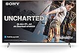 Sony KE-75XH90/P Bravia 189 cm (75 Zoll) Fernseher (Android TV, LED, 4K Ultra HD (UHD), High Dynamic Range (HDR), Smart TV, Sprachsteuerung, 2021 Modell) Schwarz