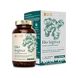 Nature Basics® Ingwer Kapseln als BIO & EXTRAKT (hochwertiger als Pulver) | zertifiziert & nachhaltig im Glas | 180 Kapseln vegan & rein | laborgeprüft, aus DE, frei von Zusatzstoffen & CO2-neutral