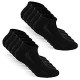 TUUHAW Sneaker Socken Herren Damen Sportsocken 10Paar Halbsocken Kurze Atmungsaktive Baumwolle Schwarz 43-46